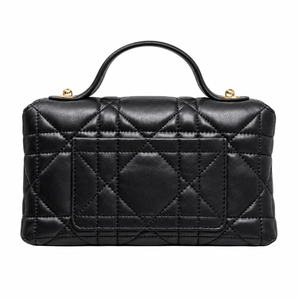 Dior Quilted Cannage Convertible Crossbody Bag with Top Handle