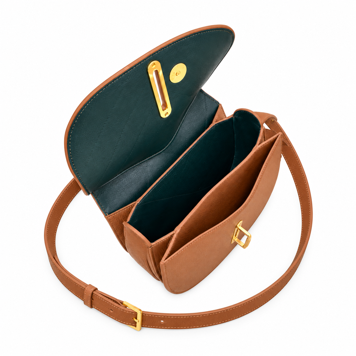 Burberry Tan Leather Saddle Bag
