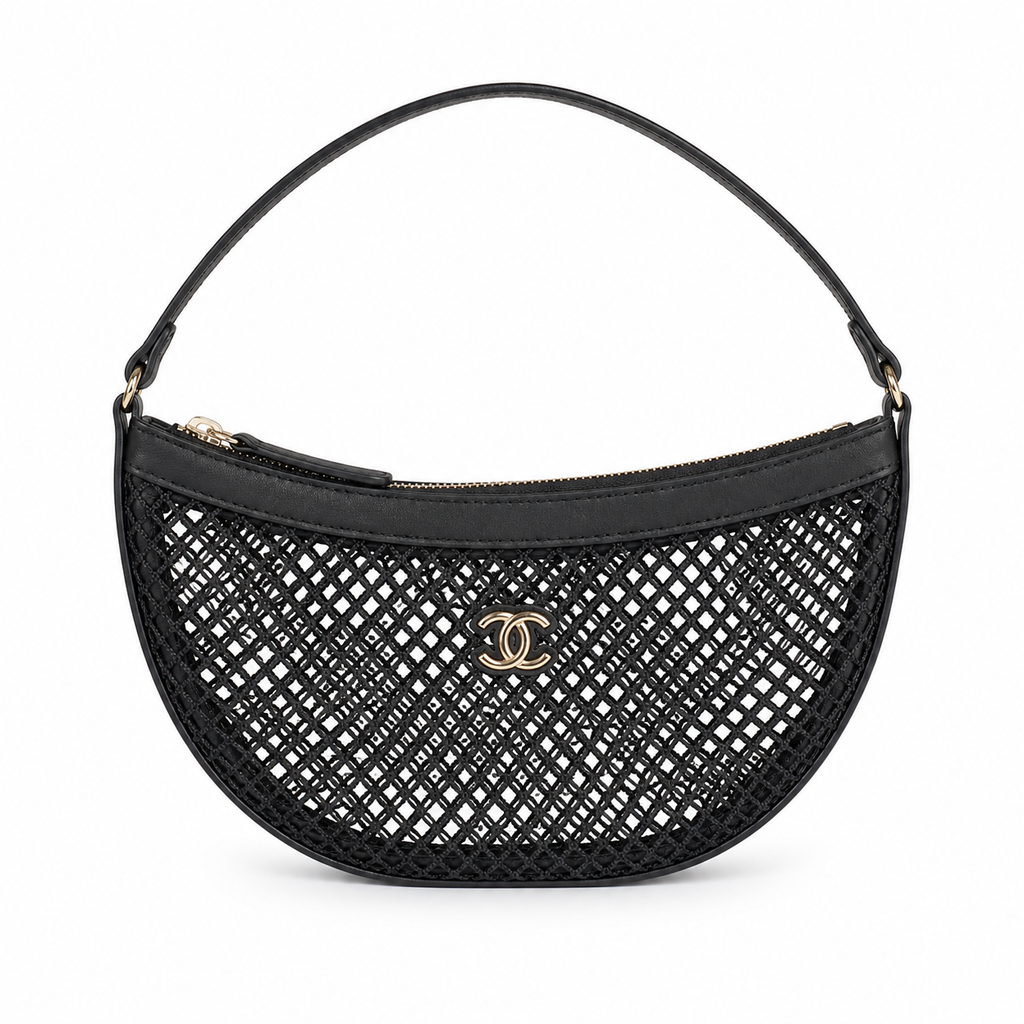 Chanel Black Mesh Shoulder Bag
