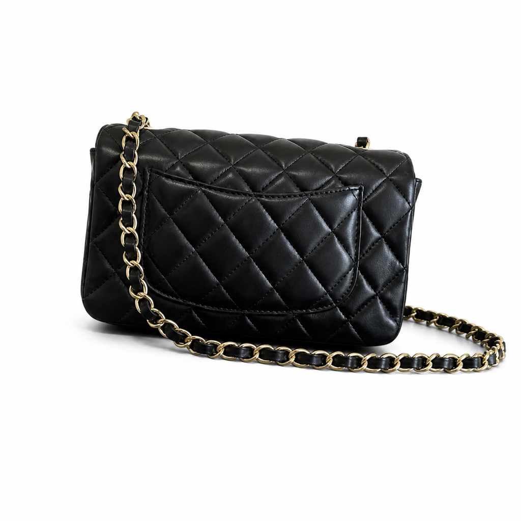 Chanel Black Quilted Charm Flap Bag