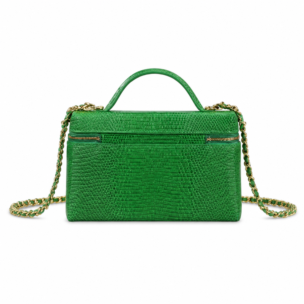 Chanel Green Embossed Crossbody Bag
