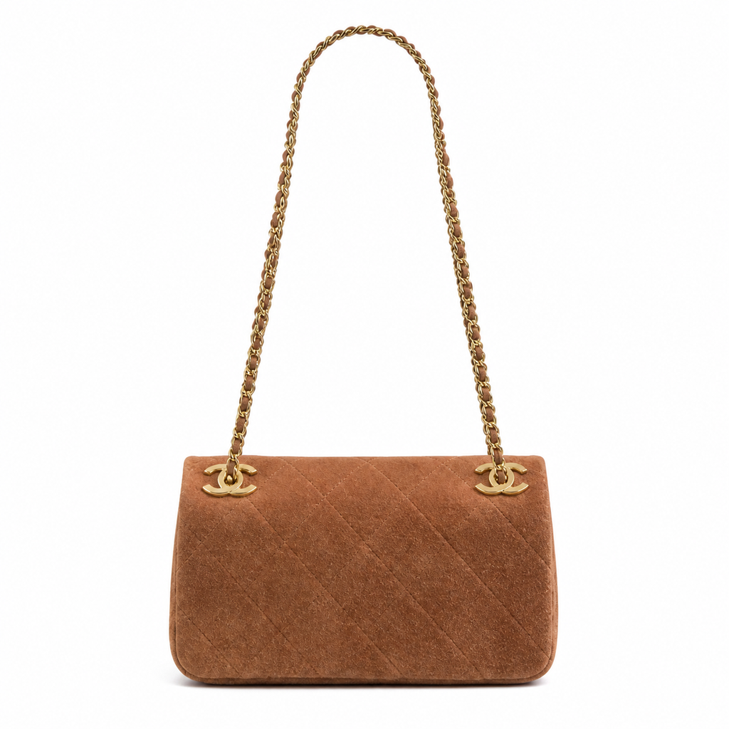 Chanel Brown Quilted Flap Shoulder Bag
