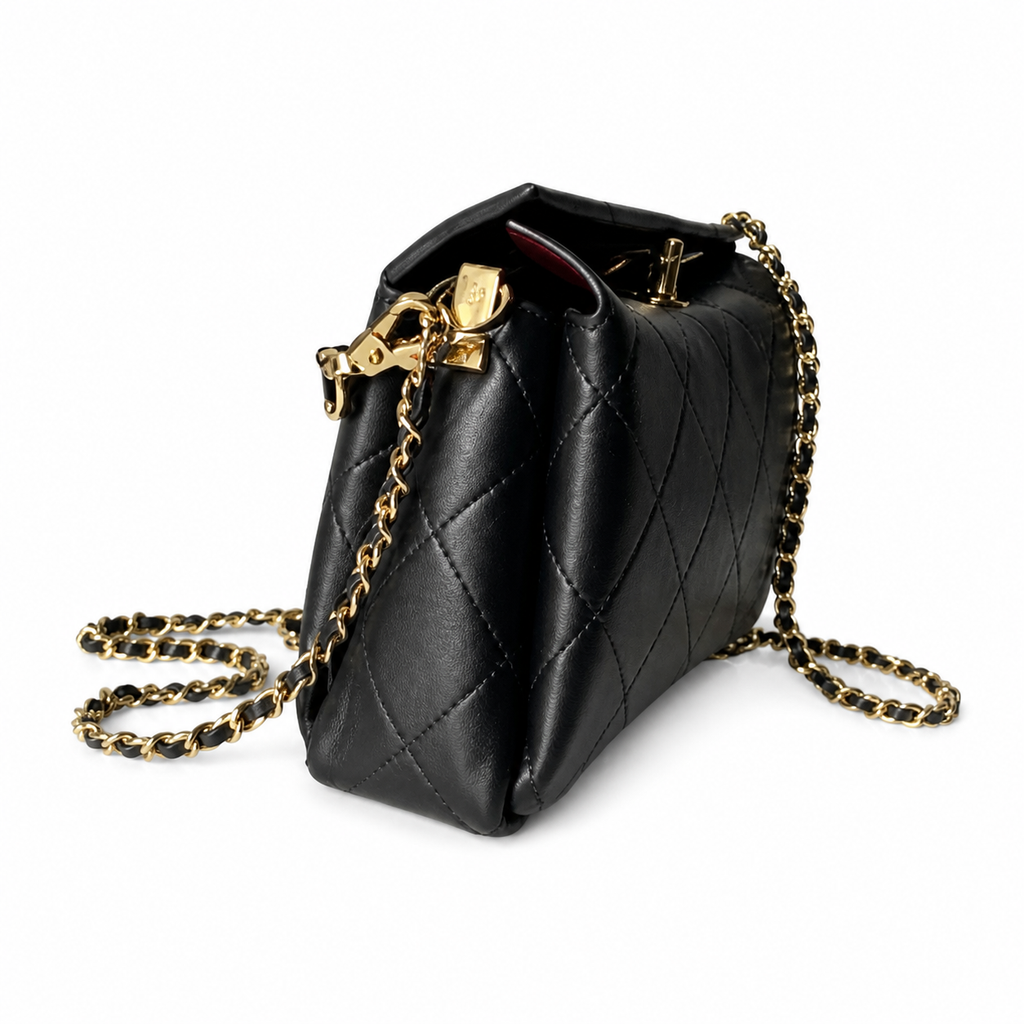 Chanel Structured Quilted Crossbody Bag