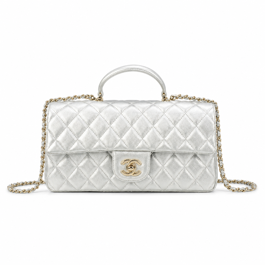 Chanel Quilted Leather Chain Crossbody Bag