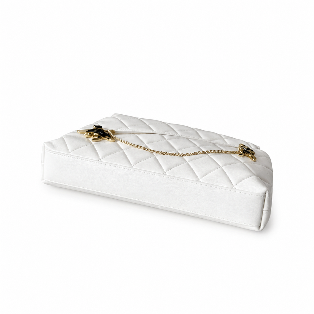 Chanel White Quilted Shoulder Bag