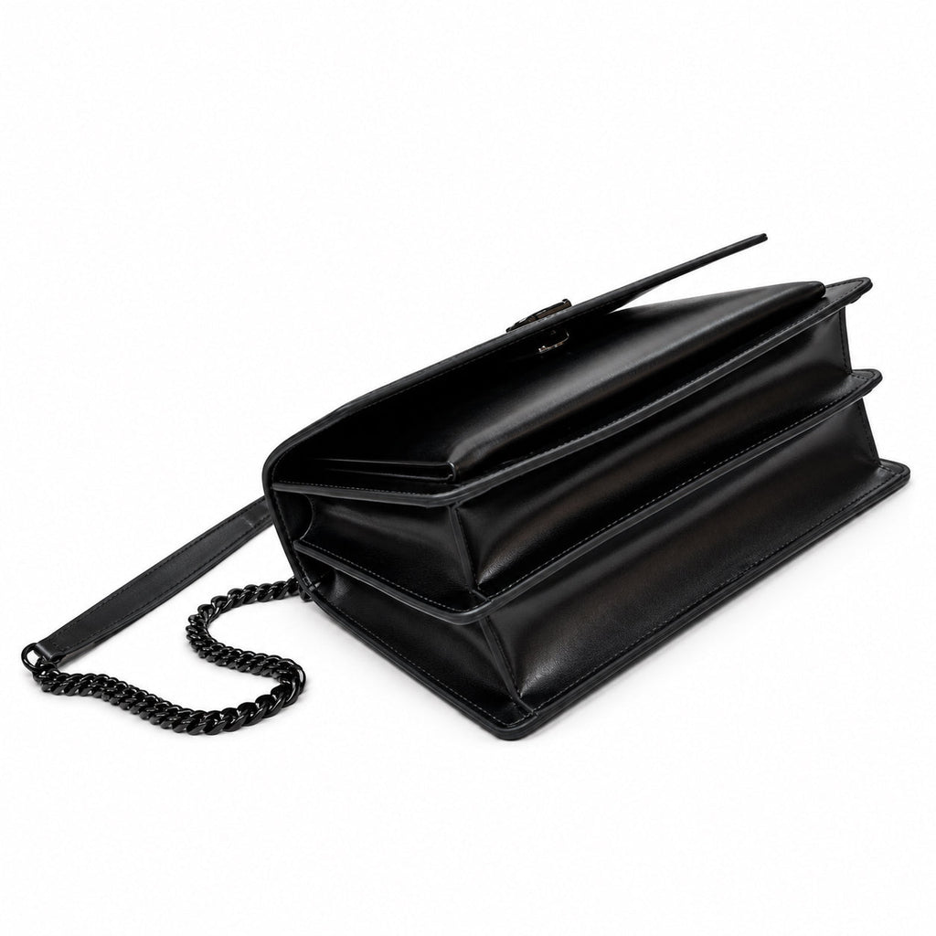YSL Sunset Medium Bag All Black