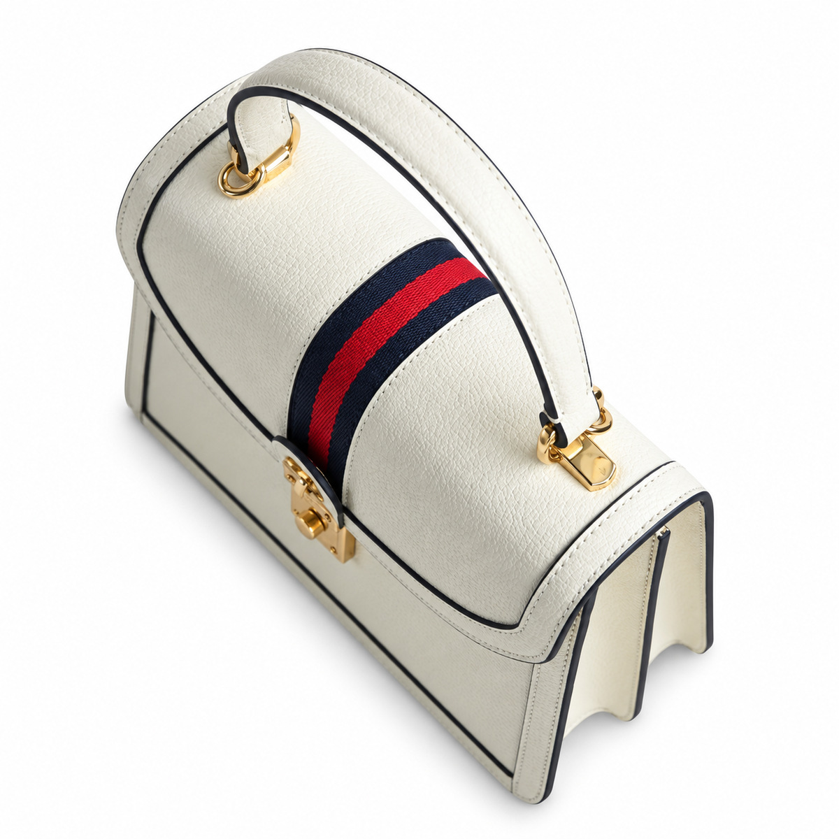 Gucci Ophidia Small Top Handle Bag White Leather