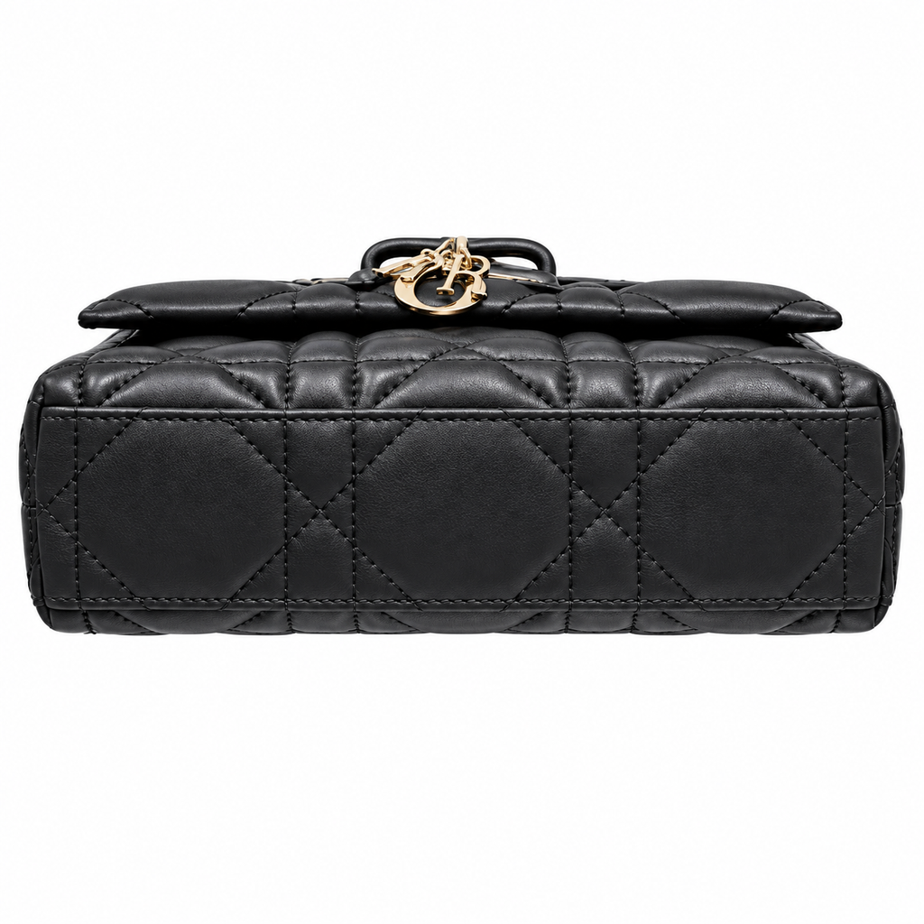 Dior Quilted Cannage Convertible Crossbody Bag with Top Handle