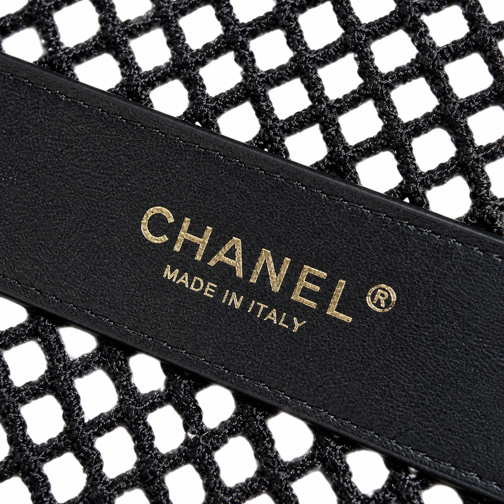 Chanel Black Woven Flap Crossbody Bag