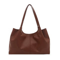 Brown Soft Leather Oversized Tote